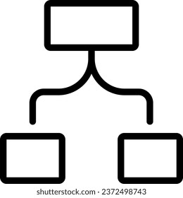 decision tree line icon illustration vector
