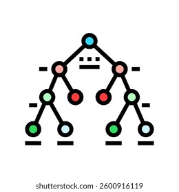 decision tree machine learning color icon vector. decision tree machine learning sign. isolated symbol illustration
