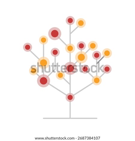 Decision tree that has many branches. Stock Illustration