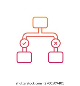 Decision Tree Vector icon stock illustration
