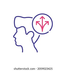 Decision vector 2 colour icon style illustration. EPS 10 file