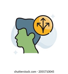 Decision vector filled outline icon style illustration. EPS 10 file