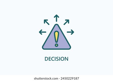 Decision vector, icon or logo sign symbol illustration