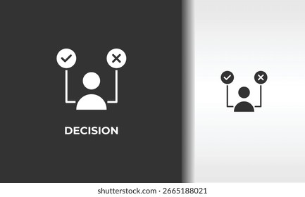 Decision Vector, Icon Or Logo Sign Isolated Symbol Illustration