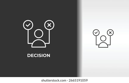 Decision Vector, Icon Or Logo Sign Isolated Symbol Illustration