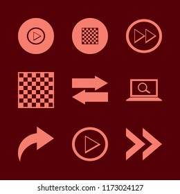 decision vector icons set. with chess board, left right arrows, right arrow and find concept in set