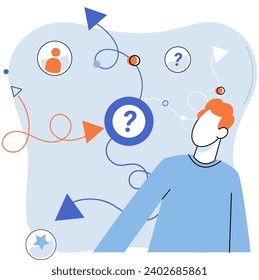 Decision vector illustration. The decision metaphor represents transformative power making right choices Creativeness and innovation are crucial for intelligent decision making in business Making