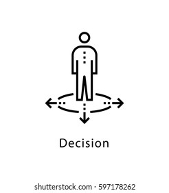 Decision Vector Line Icon 