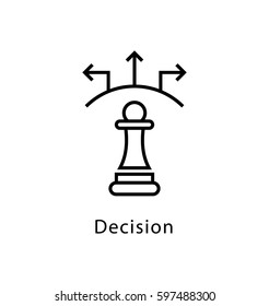 Decision Vector Line Icon 