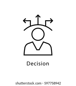 Decision Vector Line Icon 