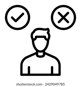 Decision Vector Line Icon Design