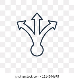 Decision vector outline icon isolated on transparent background, high quality linear Decision transparency concept can be used web and mobile