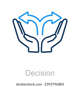 Decision and way icon concept