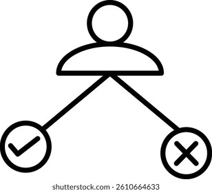 DecisionMaking Flow Vector Line Icon Design