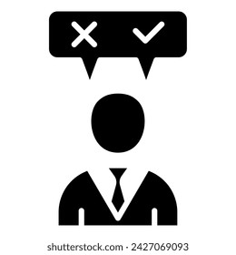 Decision-Making icon line vector illustration