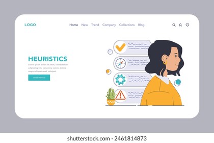 Decision-making web or landing set. Strategic thinking, brainstorming and solution research. Multiple options dilemma. Pros and cons , risk and benefits analysis. Flat vector illustration