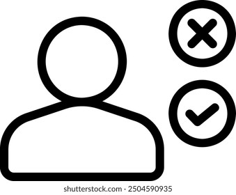decisions line icon illustration vector