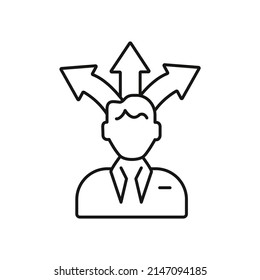 Decisions making icons  symbol vector elements for infographic web