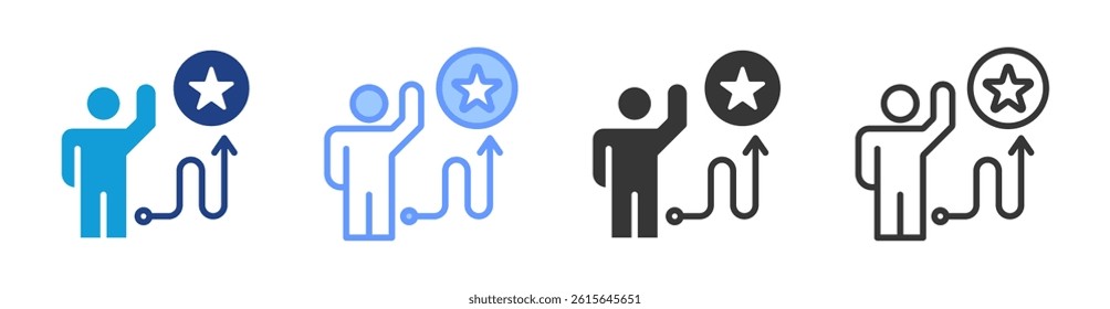 Decisive icon set multiple style collection