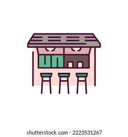 Deck Bars color line icon. Pictogram for web page