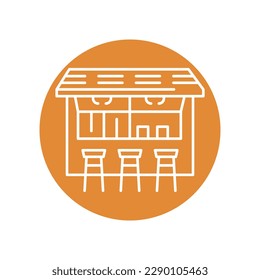 Deck Bars color line icon. Pictogram for web page, mobile app, promo.