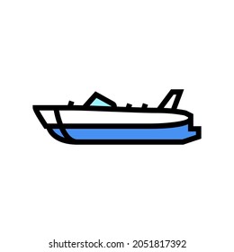 deck boat color icon vector. deck boat sign. isolated symbol illustration svg