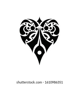 Deck of Card. Ace. Poker Card. Ace of hearts, playing cards vector illustration. playing cards symbols and ace of heart card icon over white background, vector illustration