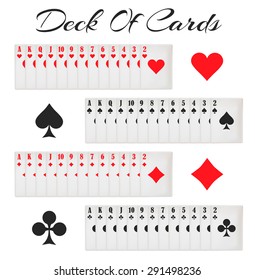 Deck of card. playing cards. poker and casino