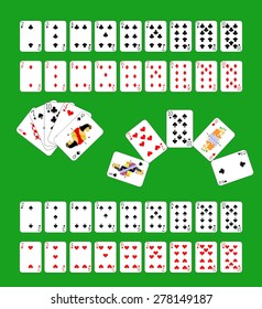 Deck of cards of all kinds and combinations of them.