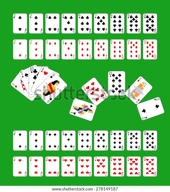 Deck of\
cards of all kinds and combinations of\
them.