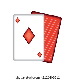 deck cards flat icon isolated