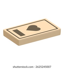 Convés de cartas com terno de copas deitado sobre fundo branco representando jogos de azar ou jogos de cartas