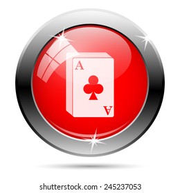 Deck of cards icon. Internet button on white background. 