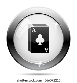Deck of cards icon. Internet button on white background. EPS10 vector.
