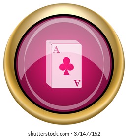 Deck of cards icon. Internet button on white background. EPS10 vector.