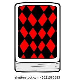 baralho de cartas ilustração mão desenhada vetor isolado