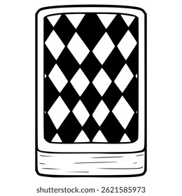 baralho de cartas ilustração desenhado à mão vetor de contorno