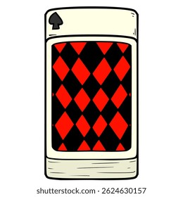 baralho de cartas ilustração mão desenhada vetor isolado