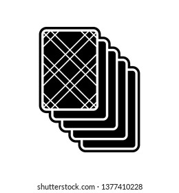 deck of cards on the back icon. Element of Casino for mobile concept and web apps icon. Glyph, flat icon for website design and development, app development