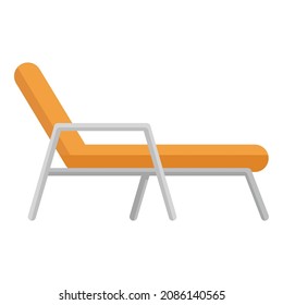 Deck Chair Flat Clipart Vector Illustration