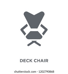 Deck chair icon. Deck chair design concept from Camping collection. Simple element vector illustration on white background.