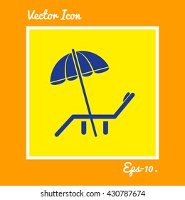 Deck Chair Icon. Eps-10.
