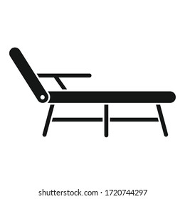 Deck chair icon. Simple illustration of deck chair vector icon for web design isolated on white background