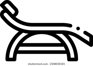 deck chair icon. Thin Linear Style Design Isolated On White Background