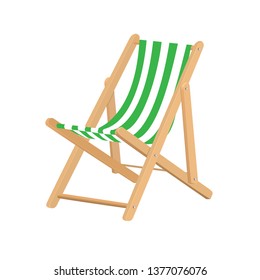 Deck chair isolated on a white background
