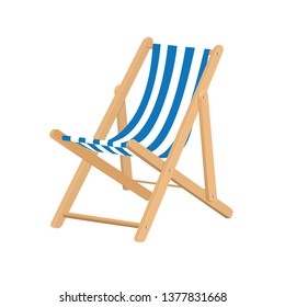 Deck chair isolated on a white background