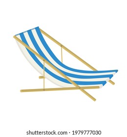 deck chair isolated on white background vector