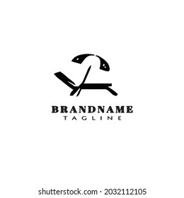 deck chair logo icon design template modern vector