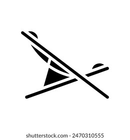 deck chair outdoor furniture glyph icon vector. deck chair outdoor furniture sign. isolated symbol illustration
