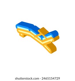 deck chair outdoor furniture isometric icon vector. deck chair outdoor furniture sign. isolated symbol illustration